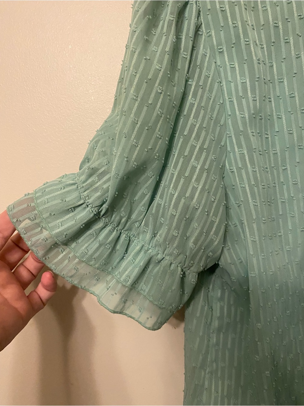 Kaari Blue Mint Green Blouse